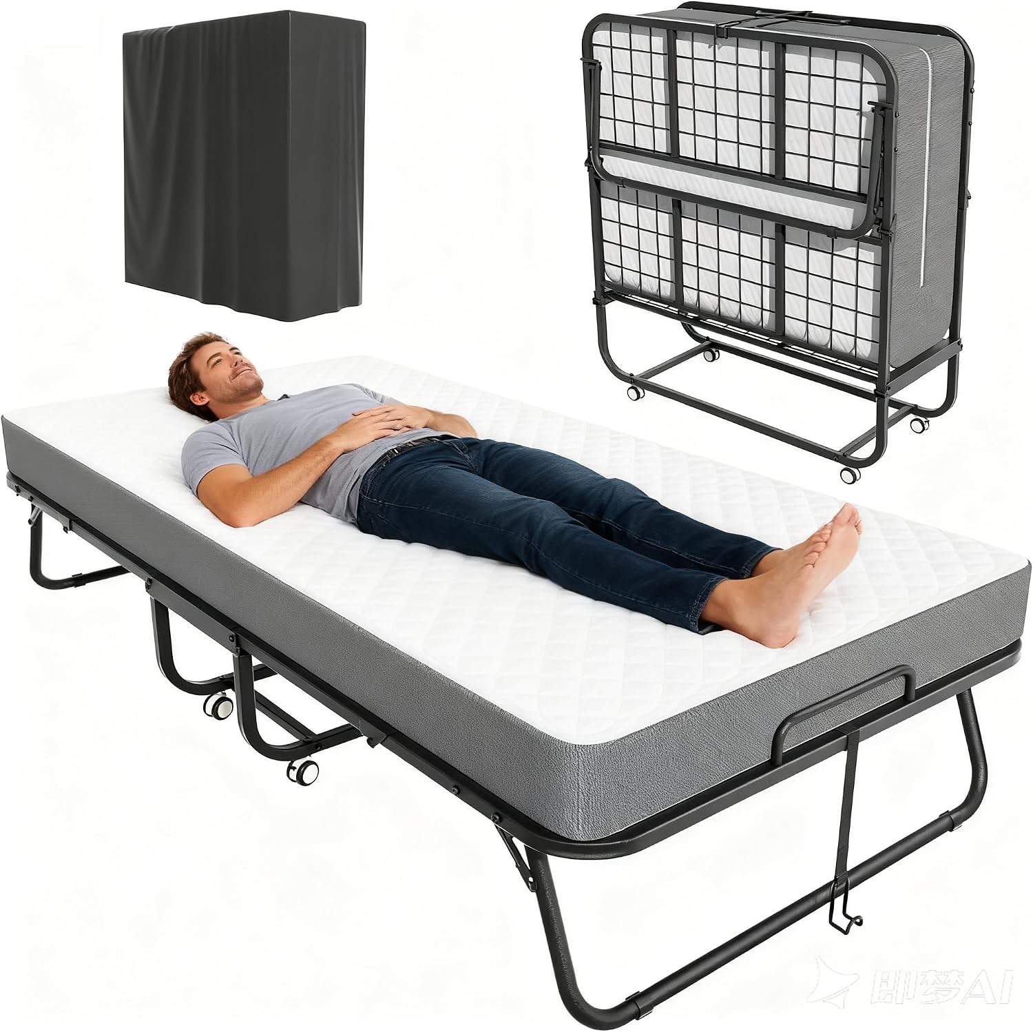 Pataku Folding Bed with Mattress